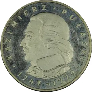 1976 POLAND - 100 ZLOTYCH - GENERAL KAZIMIERZ PULASKI - PROOF SILVER
