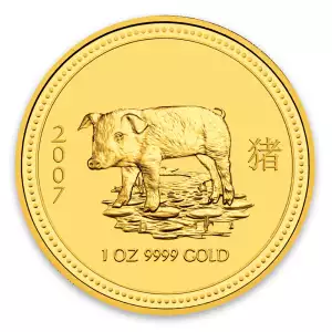 2007 1oz Australian Perth Mint Gold Lunar: Year of the Pig (2)