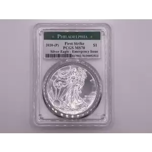 2020-(P) $1 Silver Eagle - Emergency Issue Struck at Philadelphia First Strike (2)