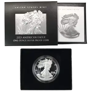 2023-W Proof Silver Eagle w OGP - Box & COA
