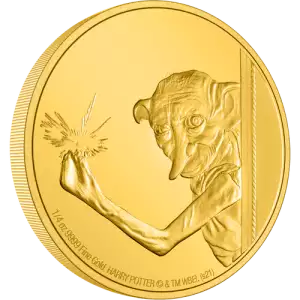 HARRY POTTER- 1/4oz Classic Dobby The House Elf Gold Coin (2)