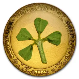 2016 Palau 1 gram Gold $1 Four-Leaf Clover (3)